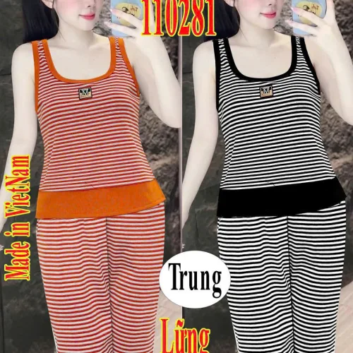 Đồ bộ nữ sát nách quần lững thun borip