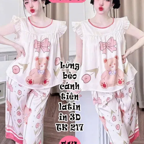 Đồ bộ nữ tay cánh tiên quần lững chất latin nhiều size hàng xịn đẹp PT-1026