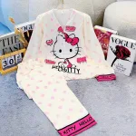 Đồ Bộ Nữ Tay Dài Quần Dài Cổ Chữ Y Tay Phồng 25-118