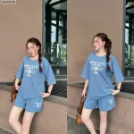 Đồ bộ nữ tay lỡ quần đùi KL 3028326 Bộ đùi Cotton ĐẠI