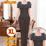 Đồ bộ nữ tay ngắn quần dài áo dập ly MT-1563