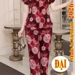 Đồ bộ nữ tay ngắn quần dài Dài đại dập ly mango KU-2026