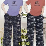 Đồ bộ nữ tay ngắn quần dài suông KH-05411