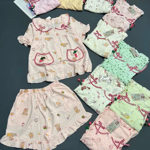 Đồ bộ nữ tay ngắn quân đùi cotton hàn