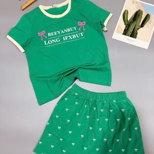 Đồ bộ nữ tay ngắn quần váy khánh la KL váy ct