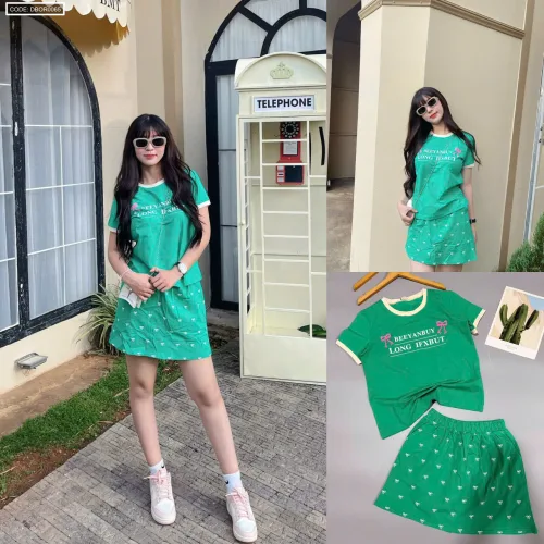 Đồ bộ nữ tay ngắn quần váy khánh la KL váy ct