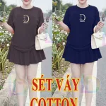 Đồ bộ nữ tay ngắn quần váy LD 96812 thun cotton 4 chiều