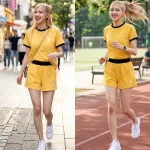 Đồ bộ nữ thể thao quần đùi thêu ngựa