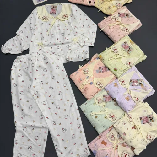 Đồ bộ nữ tiểu thư tay dài cotton hàn không giãn  HT-15236 - 115236