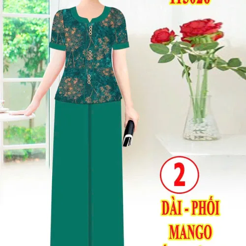 Đồ bộ nữ trung niên ống rộng quần dài tay ngắn nhiều size