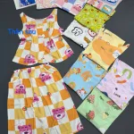 Đồ bộ sát nách 3 nơ sau quần lững