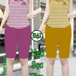 Đồ bộ sát nách quần lững chất thun cotton áo sọc Xs 9588