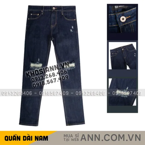 Quần Jeans Dài Nam Osl Aeroflex Deep-Black 95cm Jeans - 6872