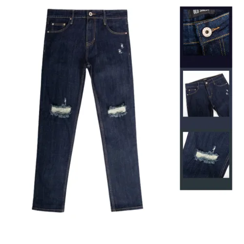 Quần Jeans Dài Nam Osl Aeroflex Deep-Black 95cm Jeans - 6872