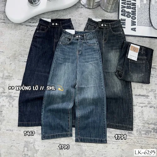 Khám phá Quần Jeans Nữ Ống Rộng Vải Dày Mềm Không Co Giãn Có Nhiều Mẫu Cực Xinh thuộc nhóm quần nữ