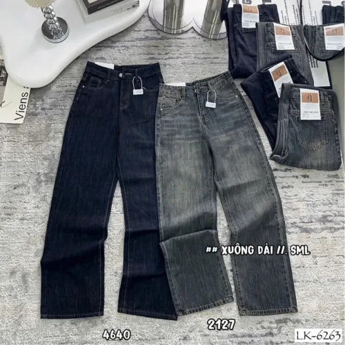 Khám phá Quần Jeans Nữ Ống Suông Vải Dày Mềm Không Co Giãn Tôn Dáng thuộc nhóm quần nữ