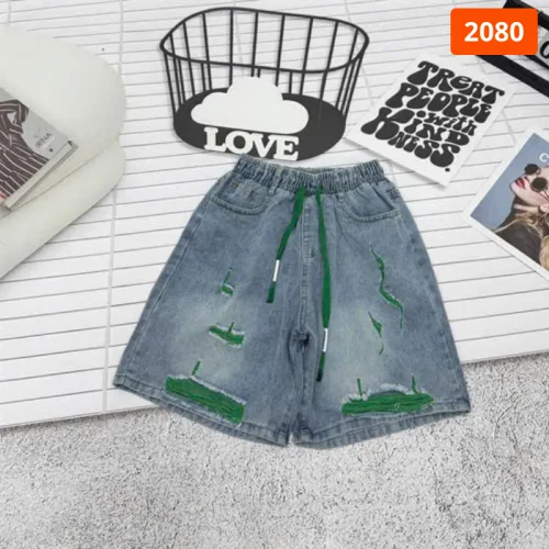 Quần Jeans Nữ Ngố Rách Vải Màu/Phối Sọc Caro - Quần Jean Lưng Thun Đẹp Dày Mềm Không Co Giãn