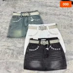 Quần Jeans Nữ Thụng - Quầng Thụng Nữ - Váy Jean Nữ Thêu Chanel Vải Đẹp Dày Mềm Không Co Giãn