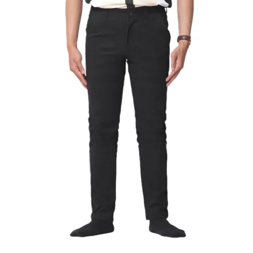 Hình ảnh Quần Kaki Dài Nam Co Giãn Màu Đen trong bộ sưu tập Quần dài nam