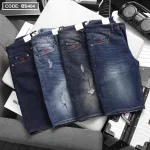 Quần Short Jeans Nam Cao Cấp Slim Fit Thêu Logo