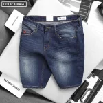 Quần Short Jeans Nam Cao Cấp Slim Fit Thêu Logo