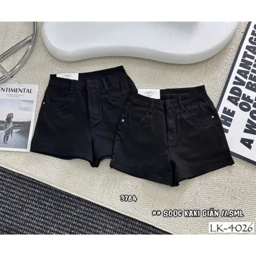 Quần Short Jean Trơn Nữ Không Co Giãn Đứng Form Chuẩn - Có 5 Màu Mặc Cực Xinh