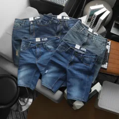 Quần Short Jeans Nam Rurumen Cao Cấp Chất Liệu Co Giãn Size Từ 50kg-90kg (Có size 36)