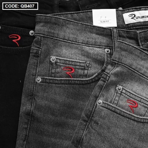 Quần Short Jeans Nam Rurumen Cao Cấp Hàng VNXK Phối Logo (có size 36)
