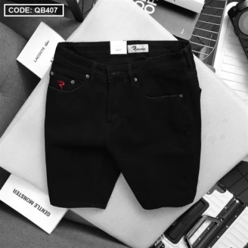 Quần Short Jeans Nam Rurumen Cao Cấp Hàng VNXK Phối Logo (có size 36)