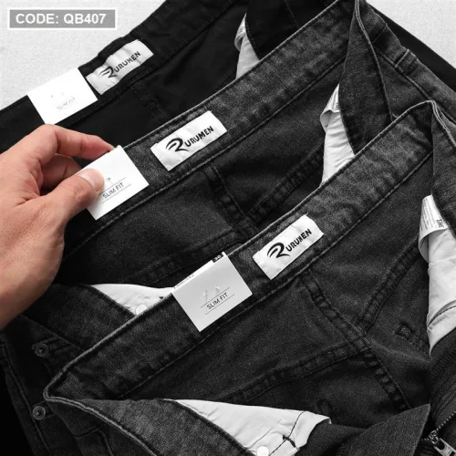 Quần Short Jeans Nam Rurumen Cao Cấp Hàng VNXK Phối Logo (có size 36)