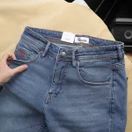 Quần Short Jeans Nam Rurumen Màu Xanh Cao Cấp Hàng VNXK