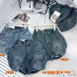 Quần Short Jeans Nữ - Quần Jeans Ống Suông - Quần Bí Ngô - Váy Ngắn Nữ Dễ Thương Vải Đẹp Dày Mềm Không Co Giãn