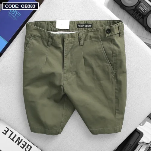 Quần Short Kaki Co Giãn Phối Nút Cao Cấp (Có Size 36)
