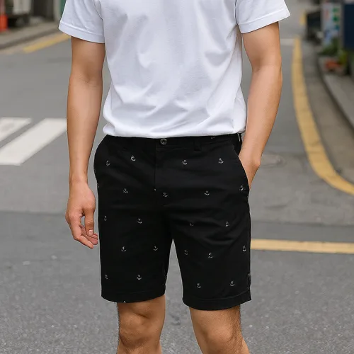 Quần Short Kaki Nam Cao Cấp In Logo Mũi Neo