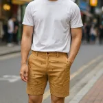 Quần Short Kaki Nam Cao Cấp In Logo Mũi Neo