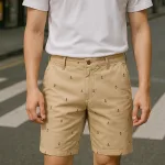 Quần Short Kaki Nam Cao Cấp In Logo Mũi Neo