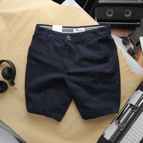 Quần Short Kaki Nam Co Giãn Rurumen In Hoạ Tiết Nhí