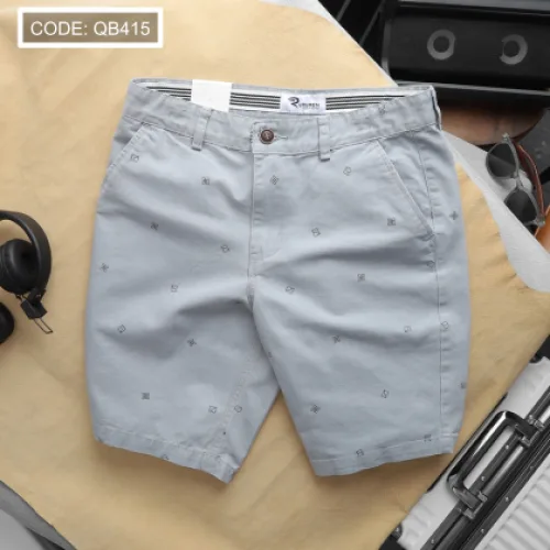Quần Short Kaki Nam Co Giãn Rurumen In Hoạ Tiết Nhí