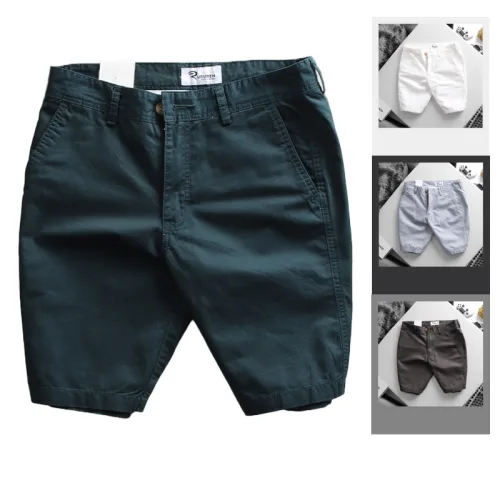Quần Short Kaki Nam Trơn Rurumen Cao Cấp
