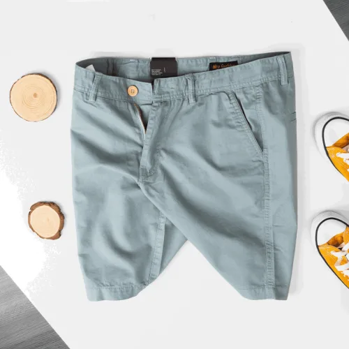 Quần Short Kaki Nam Trơn Rurumen Cao Cấp