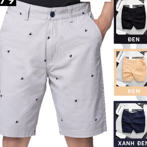 Quần Short Nam Kaki In Họa Tiết Đẹp