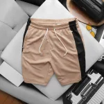 Quần Short Thun Nam Phối Sọc Màu Túi Kéo