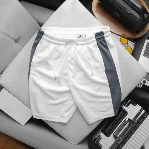 Quần Short Thun Nam Phối Sọc Màu Túi Kéo