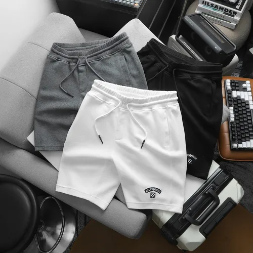 Quần Short Thun Nam Thêu Nổi Logo Chữ (Size Từ 50-80kg)