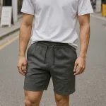 Quần Short Thun Nam Viền Sọc Ngang New Basic