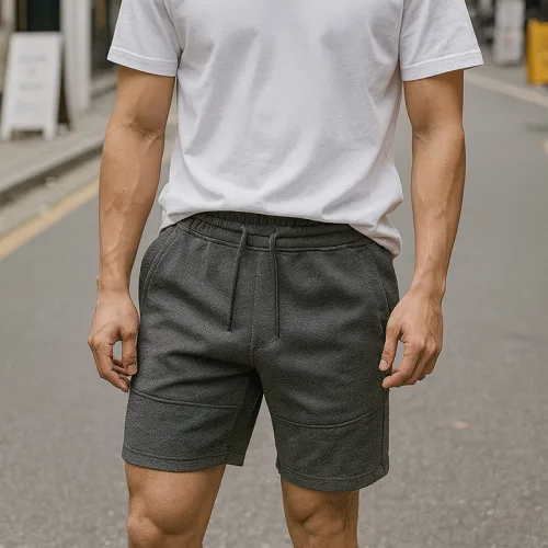 Quần Short Thun Nam Viền Sọc Ngang New Basic