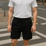 Quần Short Thun Nam Viền Sọc Ngang New Basic