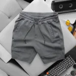 Quần Short Thun Nam Viền Sọc Ngang New Basic