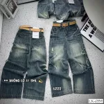 Quần Suông Nữ - Quần Jeans Suông Rách Nữ Chất Liệu Vải Dày Mềm Không Co Giãn - Nhiều Mẫu Đẹp