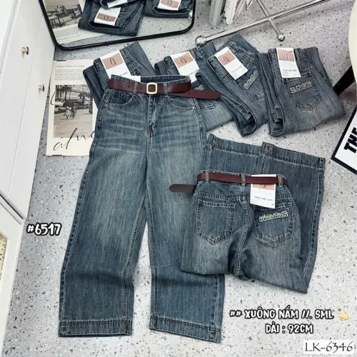 Quần Suông Nữ - Quần Jeans Suông Rách Nữ Chất Liệu Vải Dày Mềm Không Co Giãn - Nhiều Mẫu Đẹp
